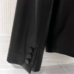 Chico's Blazer Jacket Women Size 18 Black Professional Faux Leather Edgy Evening Photo 4