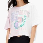 Aeropostale Boston New York Spliced Oversized Graphic Tee size small Photo 0