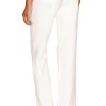 Lovers + Friends White Straight Jeans SIZE 31 Rigid Busted Knee High Rise $158 Photo 2