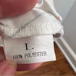 Casual Dress White Multicolor Floral Sheer Stripes L Size L Photo 11