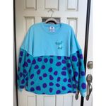 Disney Parks Monsters Inc Sulley Spirit Jersey Fuzzy Blue Polka Dot Size Large Photo 2