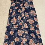 Cozy Casual Sheer Navy Blue Floral Swimsuit Coverrup Photo 0