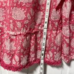 Gingy Fennerton Collection Rye fringe bottom pink and white tiered blouse Size M Size M Photo 4