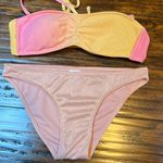 Xhilaration Pink and yellow sparkly bikini Photo 0