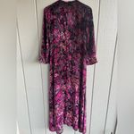 Hale Bob NWT $624 Stella Silk Blend Velvet Maxi Dress in Raspberry Women’s M Photo 10