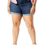 NWT Levi’s Denim Shorts Plus Size 16 Dark Wash Denim Modern Stretch High Rise Blue Photo 1