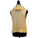 Papaya  vest Cardigan rabbit fur Photo 1