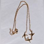 Elegant Gold Bird Necklace Great gift nature lover Perfect length New 3 birds Photo 2