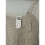 Entro NWT Abercrombie Fitch Button Front Dress Tan Linen Cotton Blend M Tall Skort MT Photo 5