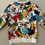 Disney ⭐️ Mickey and friends white colorful crewneck sweatshirt size XS Photo 8