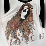 Lauren Moshi Frankie Raglan Baseball Color Gypsy Graphic 3/4 Sleeve Top | NWT Photo 9