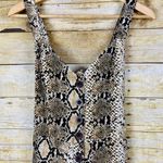 Waimea Jumpsuit Gaucho Snakeskin Size Medium Tan Photo 1