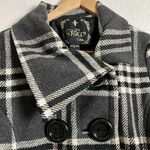 Yoki Collection Black Plaid A-Line Double Breasted Pea Coat Size M Photo 4