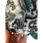 Ann Taylor  White Blue Paisley Floral Long Sleeve Dressy Bouse Top Women Sz S Photo 7