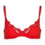 SKIMS NWT  FITS EVERYBODY LACE UNLINED DEMI BRA CAYENNE 34DDDD 34G Photo 0