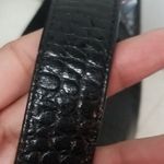 Ralph Lauren Lauren  Black Croc-Embossed Shoulder Bag Photo 8
