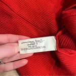 Armani Jeans Women’s Red Ribbed Cutout Twist Viscose Blend Sweater Size 12 Photo 6