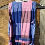 1901  Plaid Wrap Blanket Plaid Midi Dress Pink Blue Size 6 Photo 12
