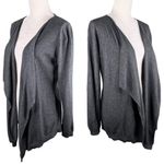 Boden Open Sweater Waterfall Cardigan Gray 10 Lightweight Photo 3