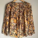 Free People FP Cool Meadow Printed Top in Midnight Combo Free Photo 7