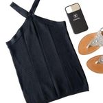 Wayne Rogers Vintage 90’s:  ❤︎ Strappy Ribbed Silk Top ❤︎ Cross Front Halter Neck Photo 0