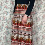 Vintage 70s Earth Tone Boho long sleeve maxi dress Size M Photo 4