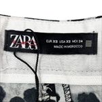 ZARA NWT Leopard Print Skirted Shorts Skort Size XS Black Gray Photo 4