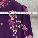 Patrons of Peace  Women's Dress Trapeze Purple Floral Bell Sleeve Keyhole Medium Photo 9