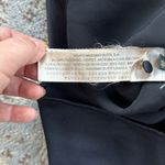 Massimo Dutti  Satin Mockneck Keyhole Blouse Black 36 Photo 8