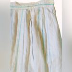 Karen Scott Vintage Medium  White and Blue Striped Midi Skirt 100% Cotton, Pastel Photo 2
