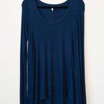 Free People Navy Long Sleeve Tunic Top Size XS Photo 0