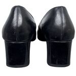 Sesto Meucci Black Penny Loafers Block Heel Shoes Size 10 Leather Square Toe Photo 7