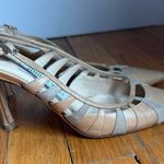 Jimmy Choo JIMMY CHOOSE Strappy Leather Stiletto Kitten Heel Tan Beige size 36.5 Photo 5