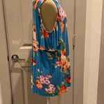 My Story DONATING SOON! Blue Floral Cold Shoulder Top Photo 3