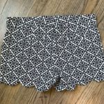 Crown & Ivy Black and White Scalloped Shorts Photo 4
