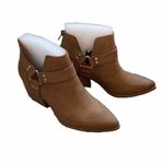 Dolce Vita Brown Ankle Boots‎ size 6 Pointed Toe Western Cowboy Bootie Brown Photo 2