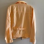 J Jill Linen Lyocell Blend Zip Up Casual Jacket Pale Orange Size Medium Photo 2