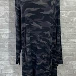 Athleta  Balance Printed Sweatshirt Dress Black Camo Photo 0