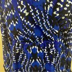Adelyn Rae Faux Wrap Print Shirt Dress Size M Blue Black Open T Back Photo 4