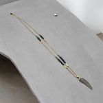 Stella & Dot  Janson Horn Pendant by Rebecca Minkoff Gold‎ Tone Beaded Pave Photo 2