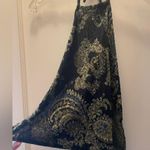 Elegant Black and Gold Paisley Halter Top Size XS Photo 0