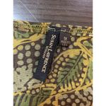 Susan Lawrence  Woman Square Neck Top‎ Women's Size 1X Green Floral Office Church Photo 1