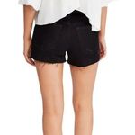 Free People  Sofia Distressed Black Denim Cutoff Jean Shorts Photo 1