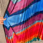 Flying Tomato Rainbow Maxi Dress Pleated Sleeveless Shores Vacay Woven - Small Photo 5