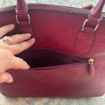 Apt. 9  Alligator Texture Dome Satchel Red Photo 4