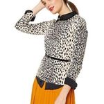 J.Crew MERCANTILE ANIMAL PRINT PULLOVER CREW NECK SWEATER TOP XS Photo 3