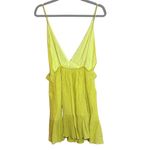 Nasty Gal Yellow Deep-V Neck Strappy Ruffle Minidress Size 6 Photo 2