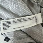 Eileen Fisher  Silk Drift Pants Wide Flare Crop Leg Pull On Gray White Medium Photo 10