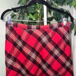 HAROLDS Vintage Maxi Plaid Wool Skirt Size 10 Red Photo 1