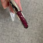 Charming Charlie NWT  Wine Braided Leather Silver Tone Hinged Cuff M Photo 3